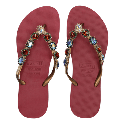 Monroe Damen Flip Flops Ruby