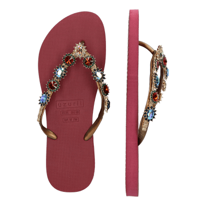 Monroe Damen Flip Flops Ruby