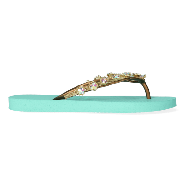 Flower Aby Damen Flip Flops Mint Green