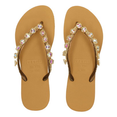 Flower Aby Damen Flip Flops Ochre