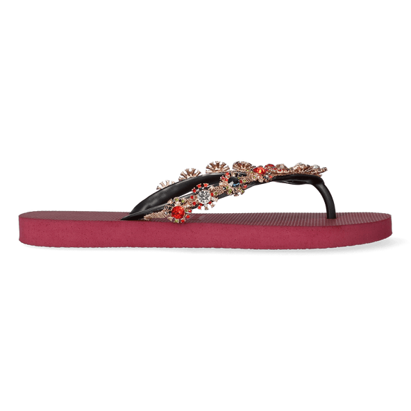 Colorful Diana Damen Flip Flops Ruby