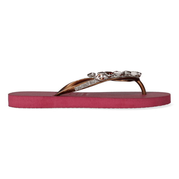 Heart Bronze Damen Flip Flops Ruby