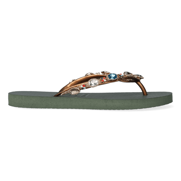 Colorful Romy Damen Flip Flops Army Green