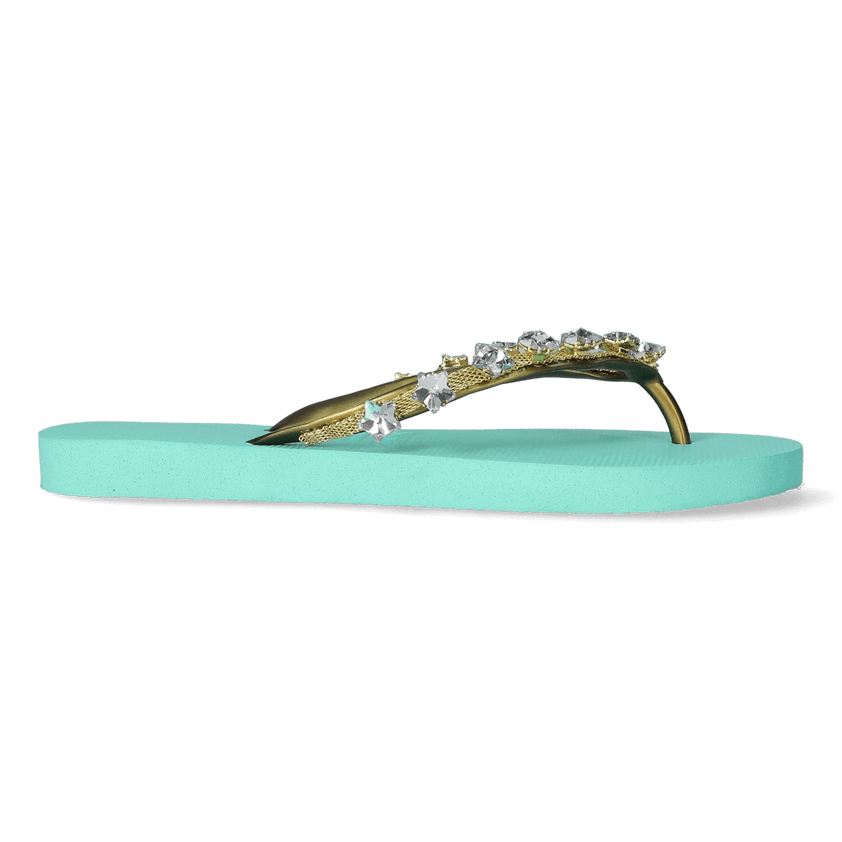 Little Crystal Star Damen Flip Flops Mint Green