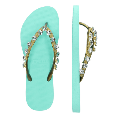 Little Crystal Star Damen Flip Flops Mint Green