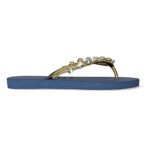 Little Crystal Star Damen Flip Flops Navy