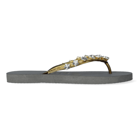 Little Crystal Star Damen Flip Flops Silver