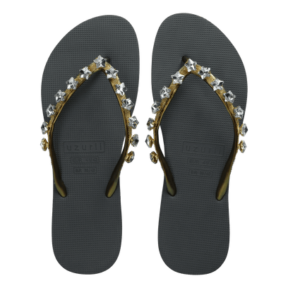 Little Crystal Star Damen Flip Flops Silver