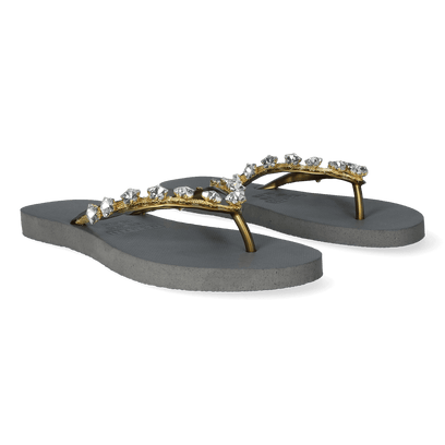 Little Crystal Star Damen Flip Flops Silver