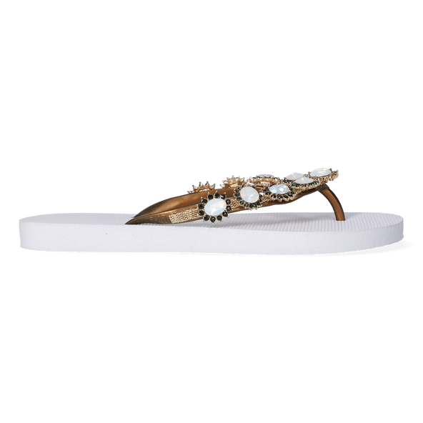 Pearl Monroe Damen Flip Flops White