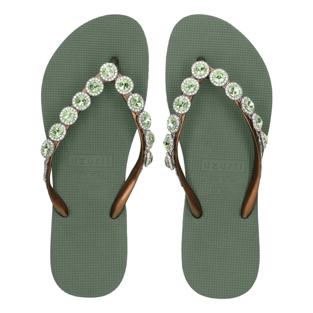 Beatrix Damen Flip Flops Army Green