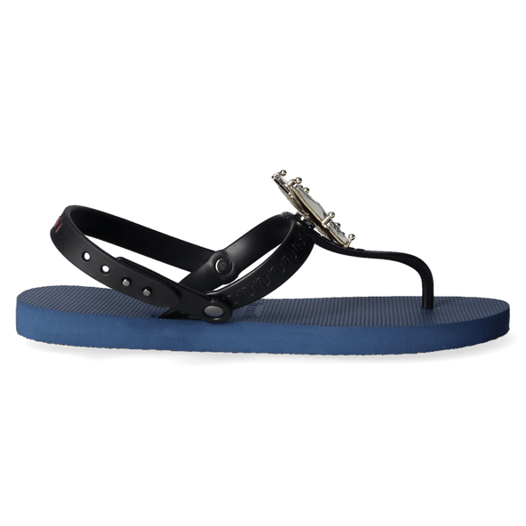 Selena Butterfly Chrystal Damen Sandalen Navy