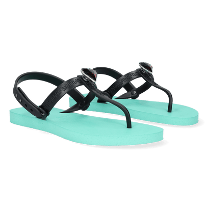 Selena Heart Pink Damen Sandalen Mint Green