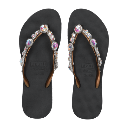 Chrystal Marilyn Damen Flip Flops Black