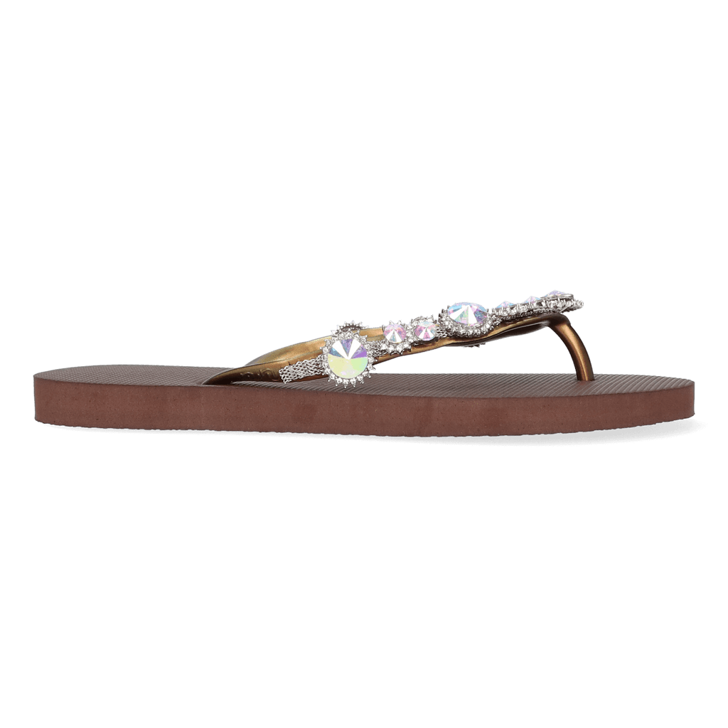 Chrystal Marilyn Damen Flip Flops Coffee