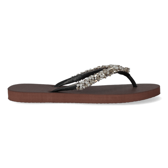 Classic Aby Silver Damen Flip Flops Coffee