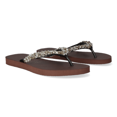 Classic Aby Silver Damen Flip Flops Coffee