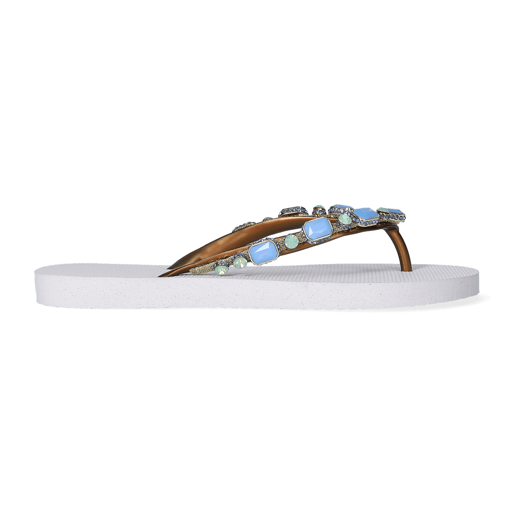 Copa Cabana Blue Damen Flip Flops White