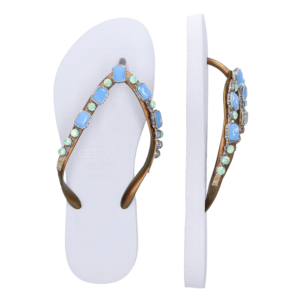 Copa Cabana Blue Damen Flip Flops White