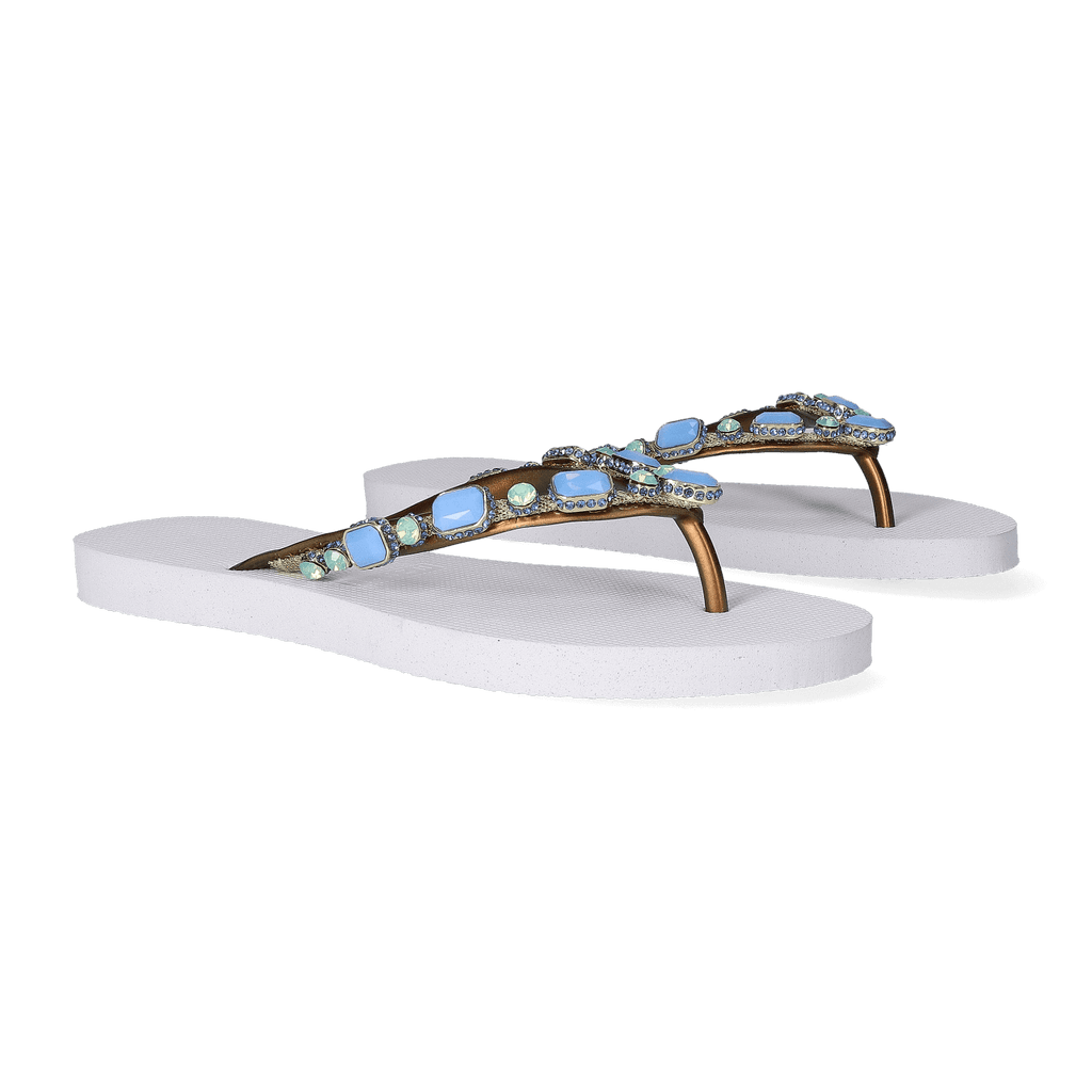 Copa Cabana Blue Damen Flip Flops White