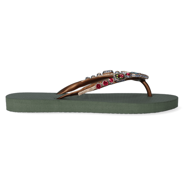 Copa Cabana Colorful Damen Flip Flops Army Green