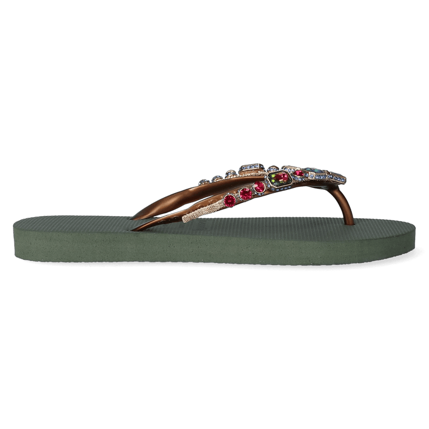 Copa Cabana Colorful Damen Flip Flops Army Green