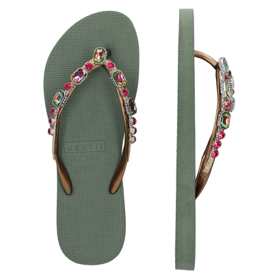 Copa Cabana Colorful Damen Flip Flops Army Green