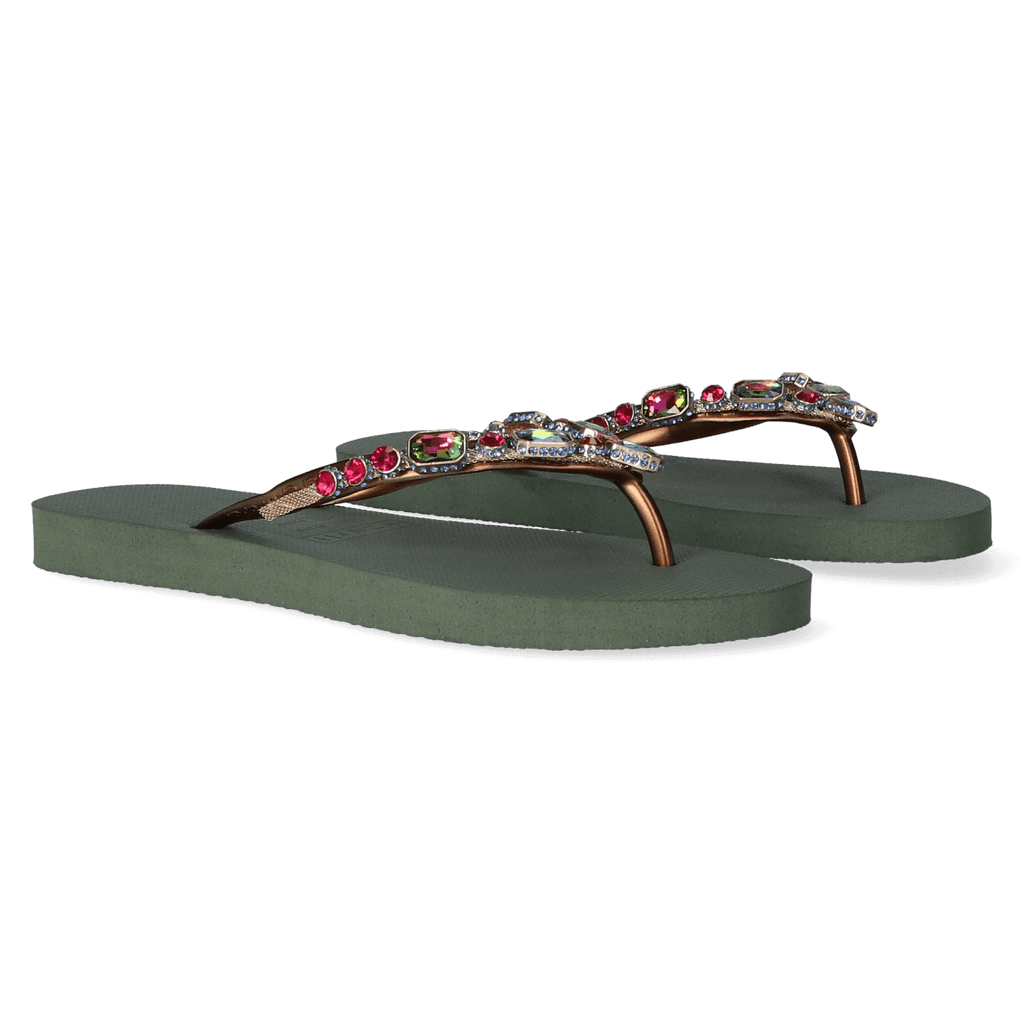 Copa Cabana Colorful Damen Flip Flops Army Green