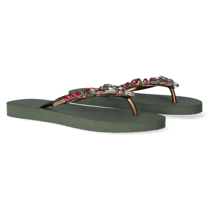 Copa Cabana Colorful Damen Flip Flops Army Green