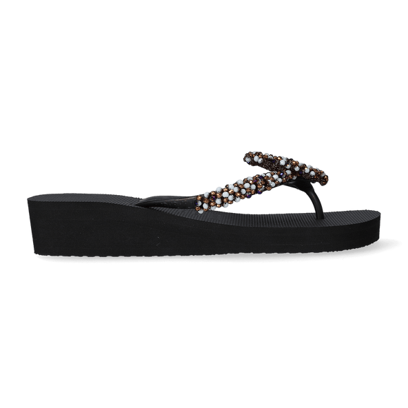 Angel Mid Heel Damen Flip Flops Black