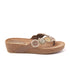 Mara Damen Leder-Pantoletten Beige