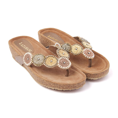 Damen Pantoletten 75.455 Beige