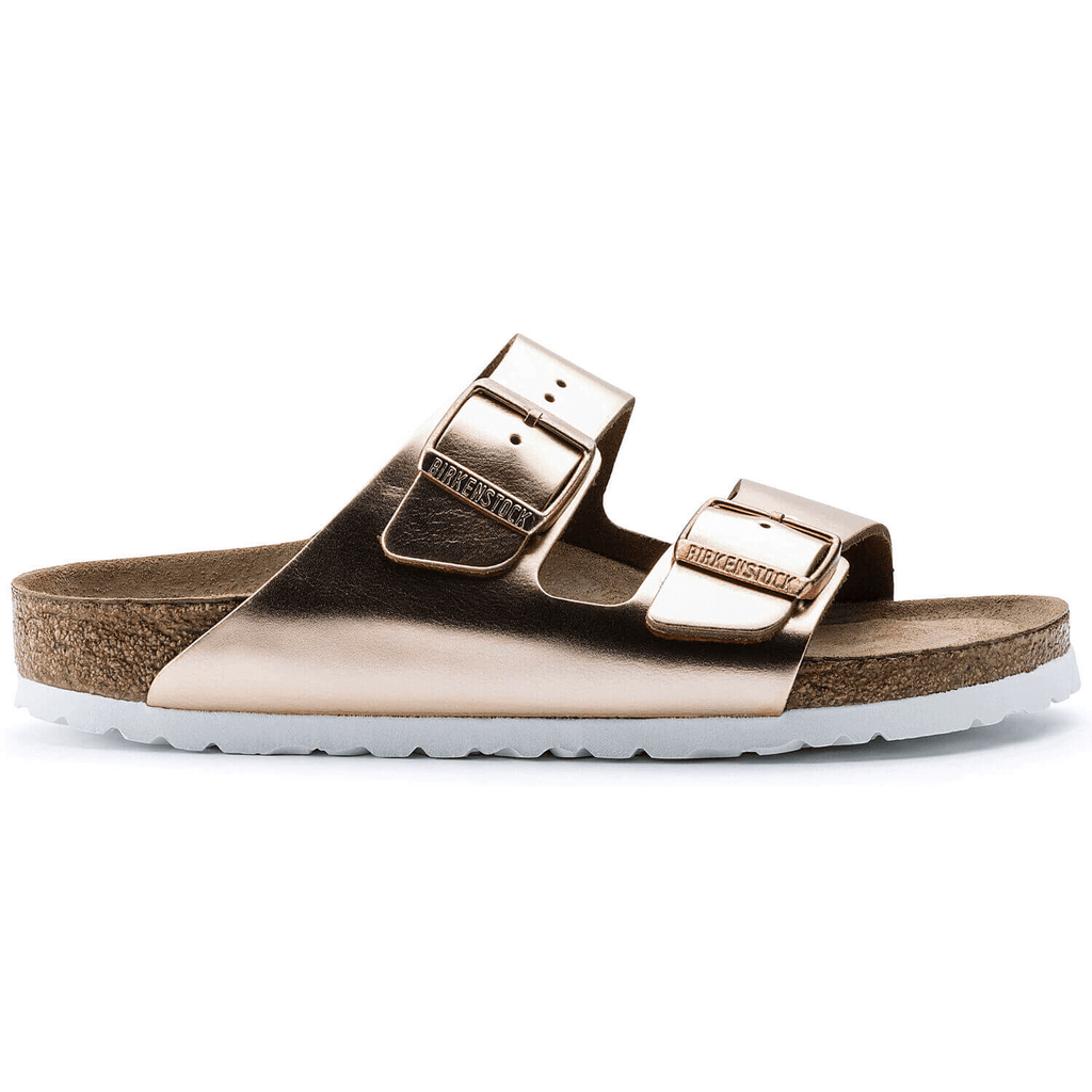 Arizona Damen Pantoletten Metallic Copper Narrow-fit