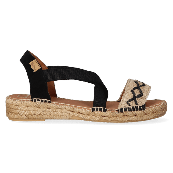 Eider-BN Damen Espadrilles Negre