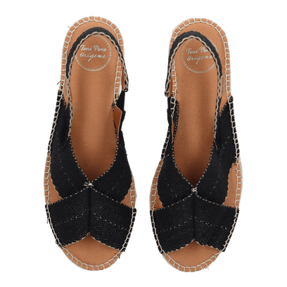 Elvira Damen Espadrilles Negre