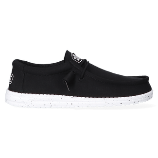 Wally Slub Canvas Herren Halbschuhe Black