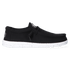 Wally Slub Canvas Herren Halbschuhe Black