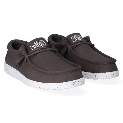 Wally Slub Herren Halbschuhe Dark Grey