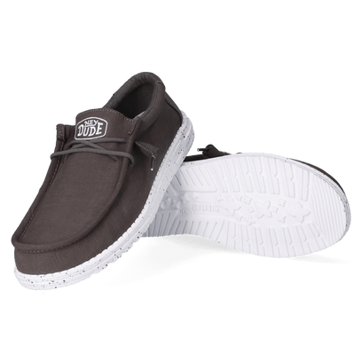 Wally Slub Herren Halbschuhe Dark Grey