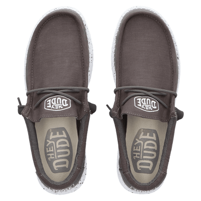 Wally Slub Herren Halbschuhe Dark Grey