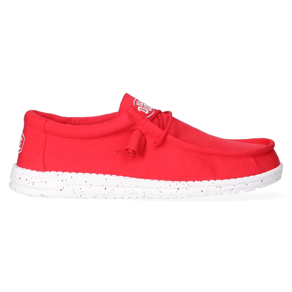 Wally Slub Canvas Herren Halbschuhe Red