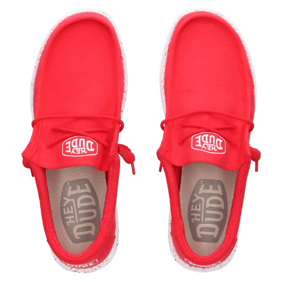 Wally Slub Canvas Herren Halbschuhe Red