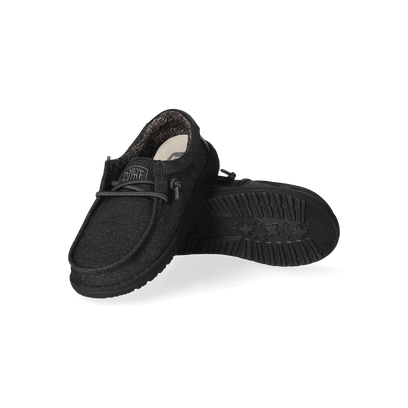 Wally Youth Jungen Halbschuhe Basic Black