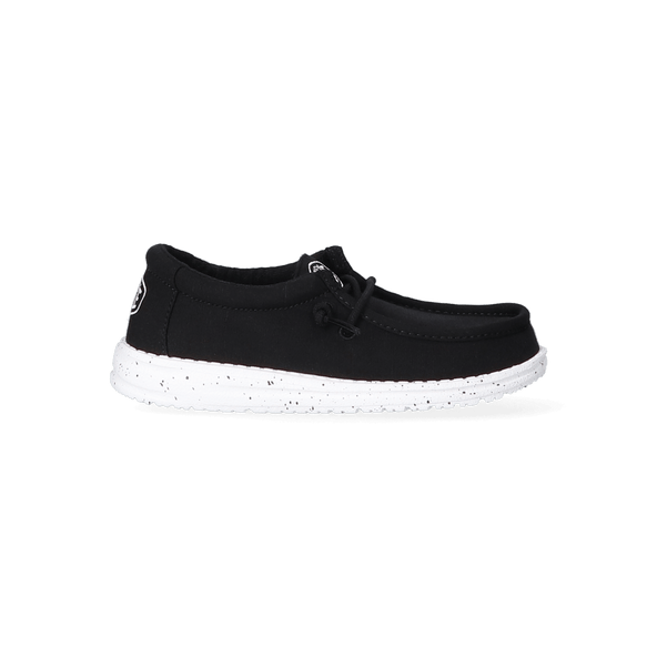 Wally Youth Slub Canvas Jungen Halbschuhe Black