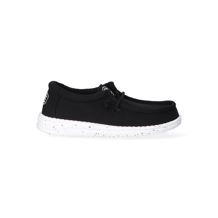 Wally Youth Slub Canvas Jungen Halbschuhe Black