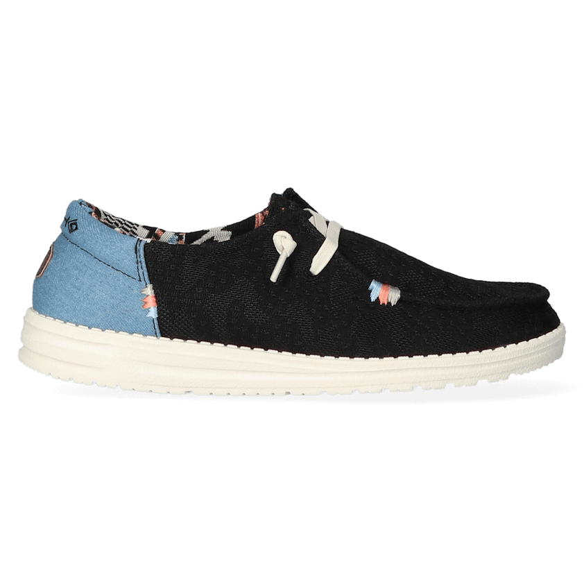Wendy Boho Damen Halbschuhe Black Crochet