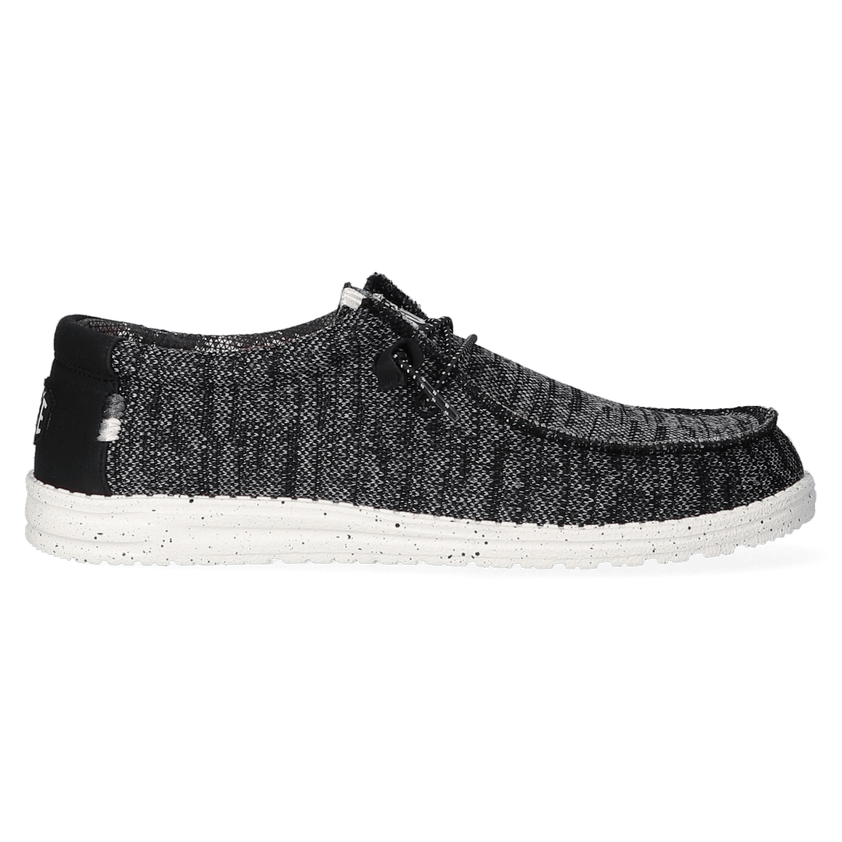 Wally Sox Stitch Herren Halbschuhe Black White