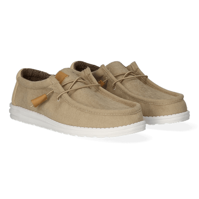 Wally Corduroy Herren Halbschuhe Tan