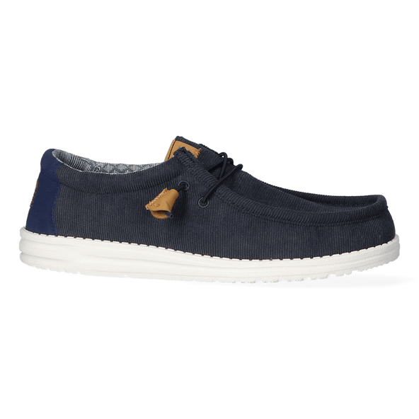 Wally Corduroy Herren Halbschuhe Navy