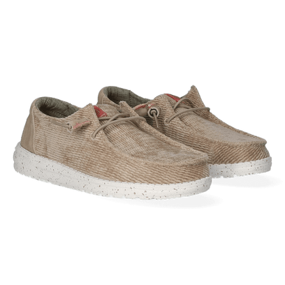 Wendy Wave Corduroy Damen Halbschuhe Olive Grey